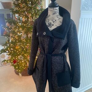 Merrell Black and Gray Women's Cape Coat